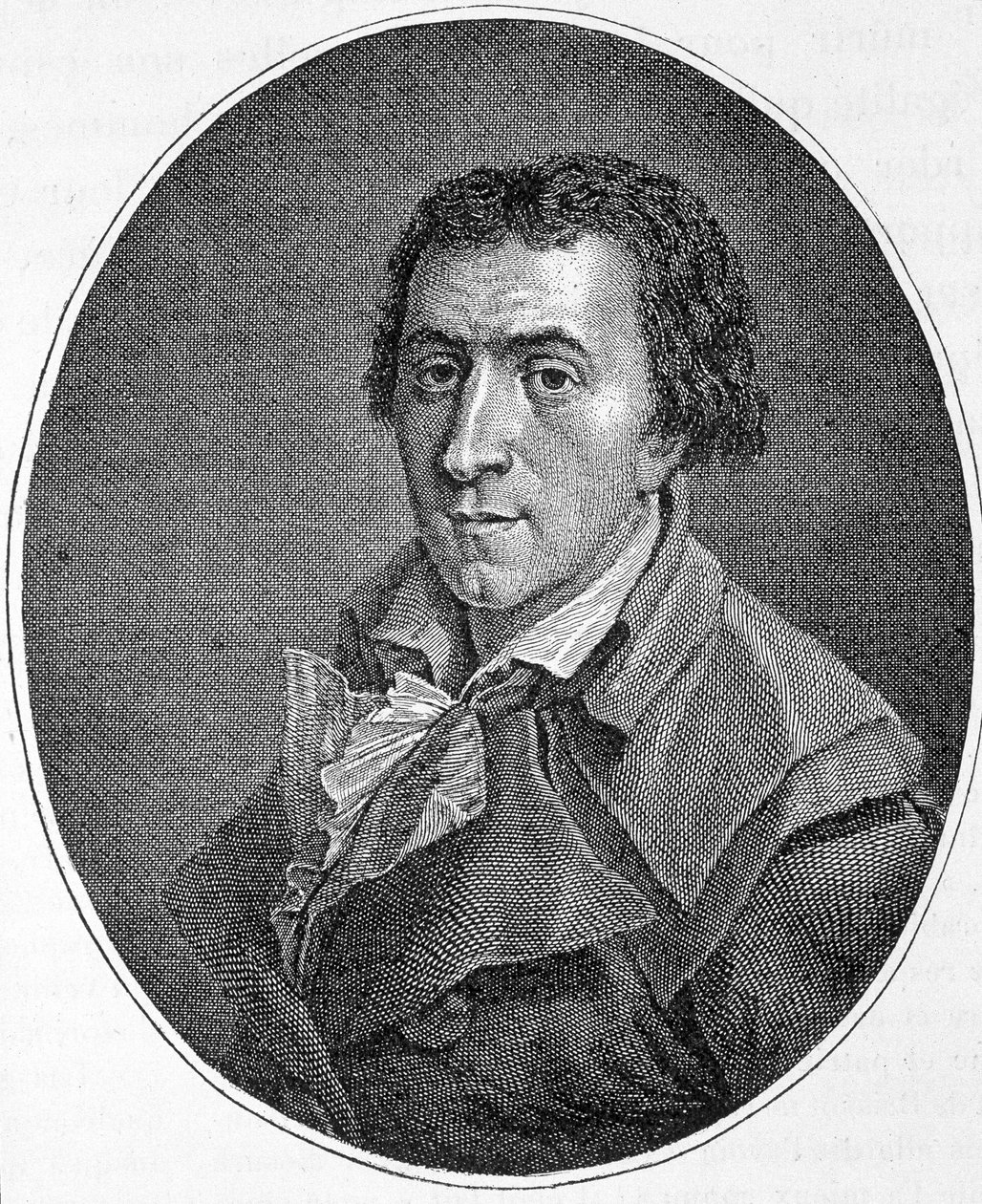 Portræt af Jacques Pierre Brissot dit Brissot de Warville (1754-1793), fransk journalist og politiker. Han grundlagde Society of Friends of Black, en tilhænger af afskaffelsen af slaveri. Indgravering af det 19. århundrede. af Unknown artist