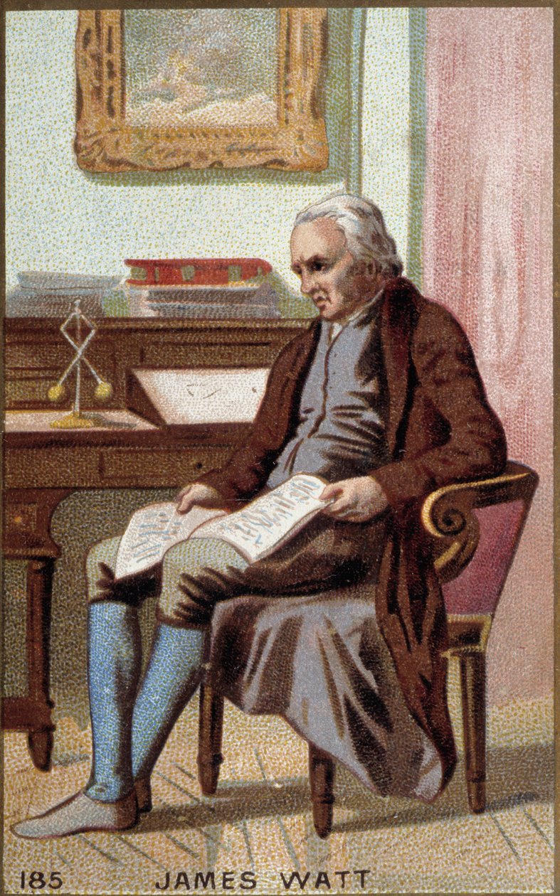 Portræt af James Watt (1736-1819), britisk ingeniør. af Unknown artist