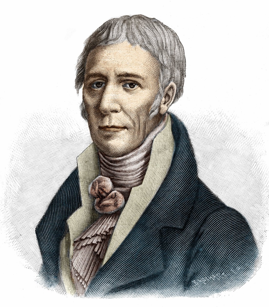 Portræt af Jean-Baptiste (Jean Baptiste) Lamarck (1744-1829). af Unknown artist