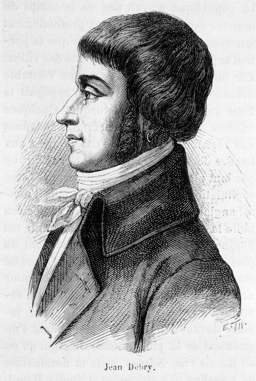 Portræt af Jean Antoine Joseph Debry eller De Bry (1760-1834), stedfortræder for Aisne ved National Convention. af Unknown artist