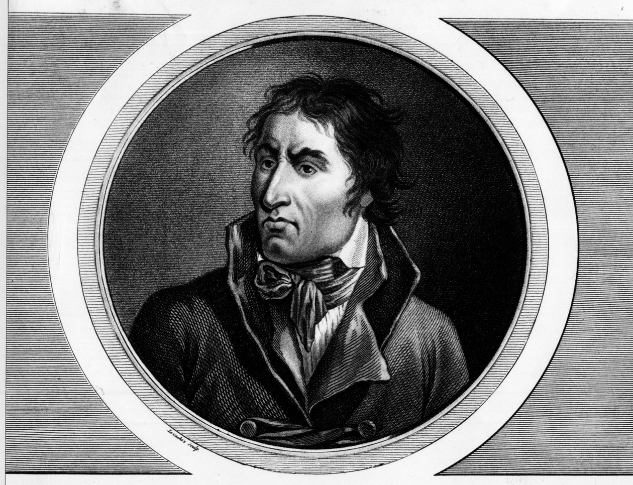 Portræt af Jean Baptiste Carrier (1756 - 1794), fransk politiker. Indgravering i "" Komplet samling af historiske malerier fra den franske revolution, i tre bind.""" 1804. af Unknown artist