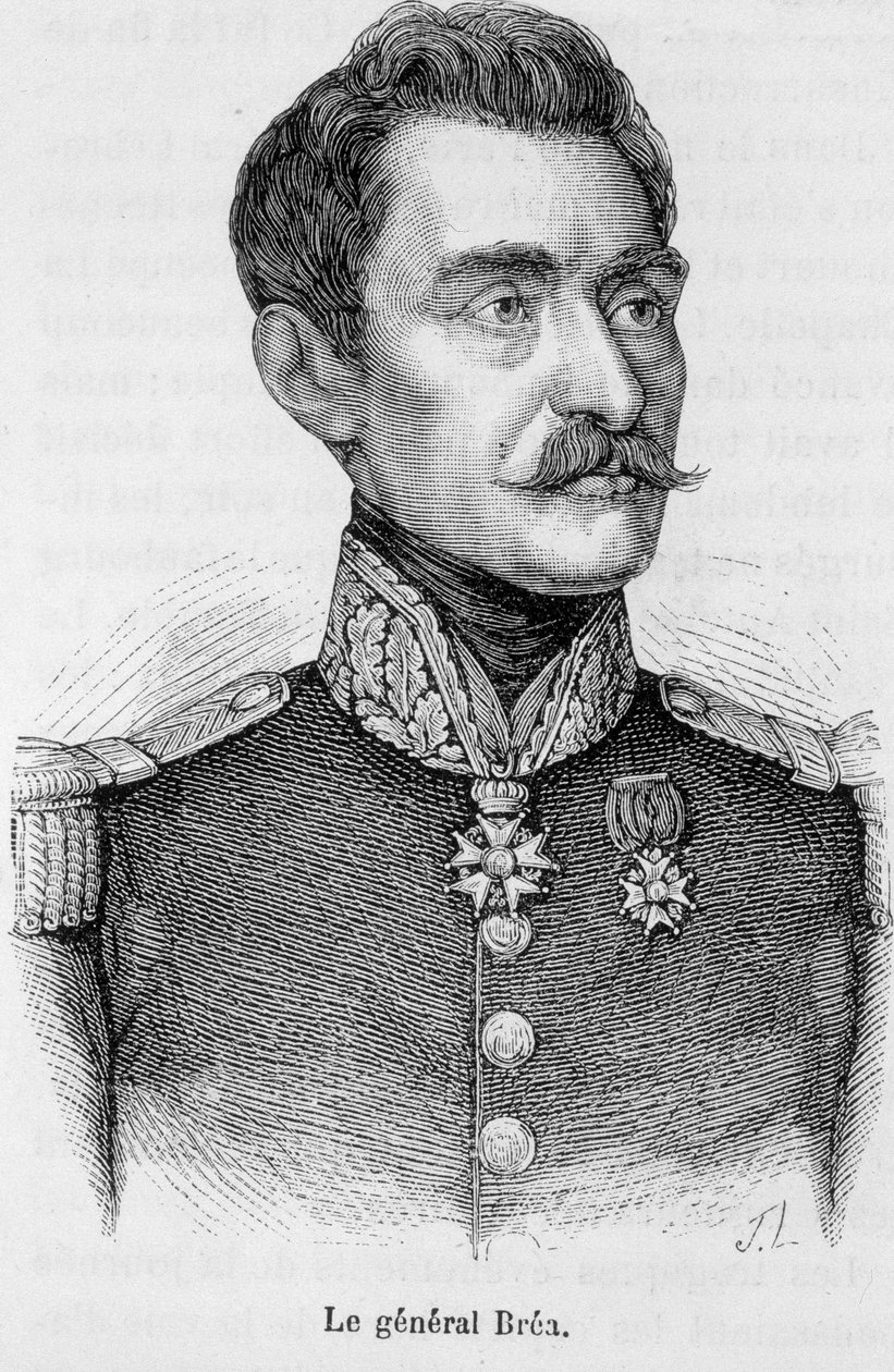 Portræt af Jean Baptiste Fidele Brea, fransk general (1790-1848). af Unknown artist