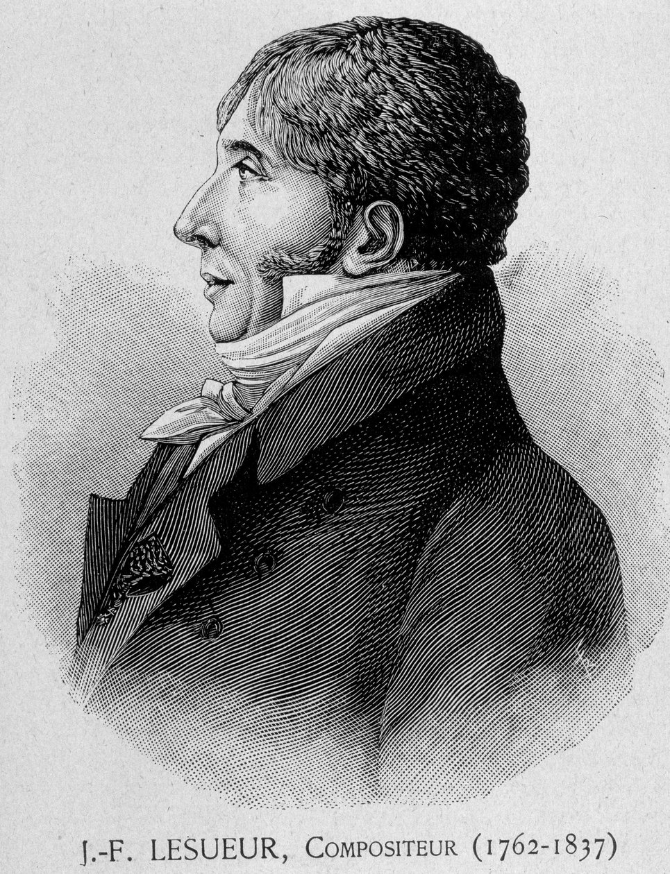 Portræt af Jean Francois Lesueur (1762 - 1837), fransk komponist af Unknown artist