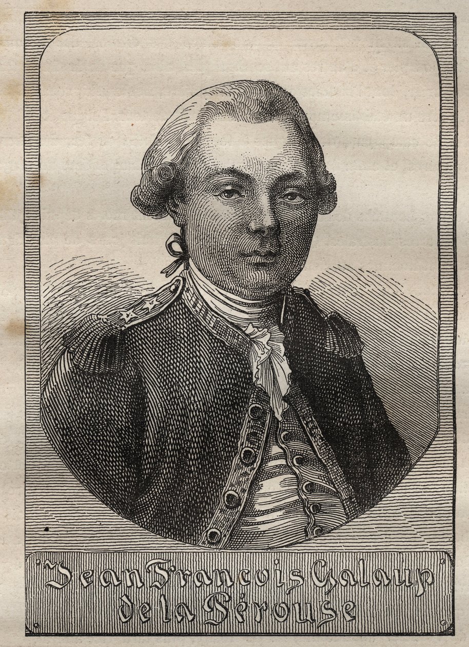 Portræt af Jean Francois de Galaup, greve af La Perouse (1741-1788) - illustration taget fra "De store sømænd i det 18. århundrede"" af Unknown artist