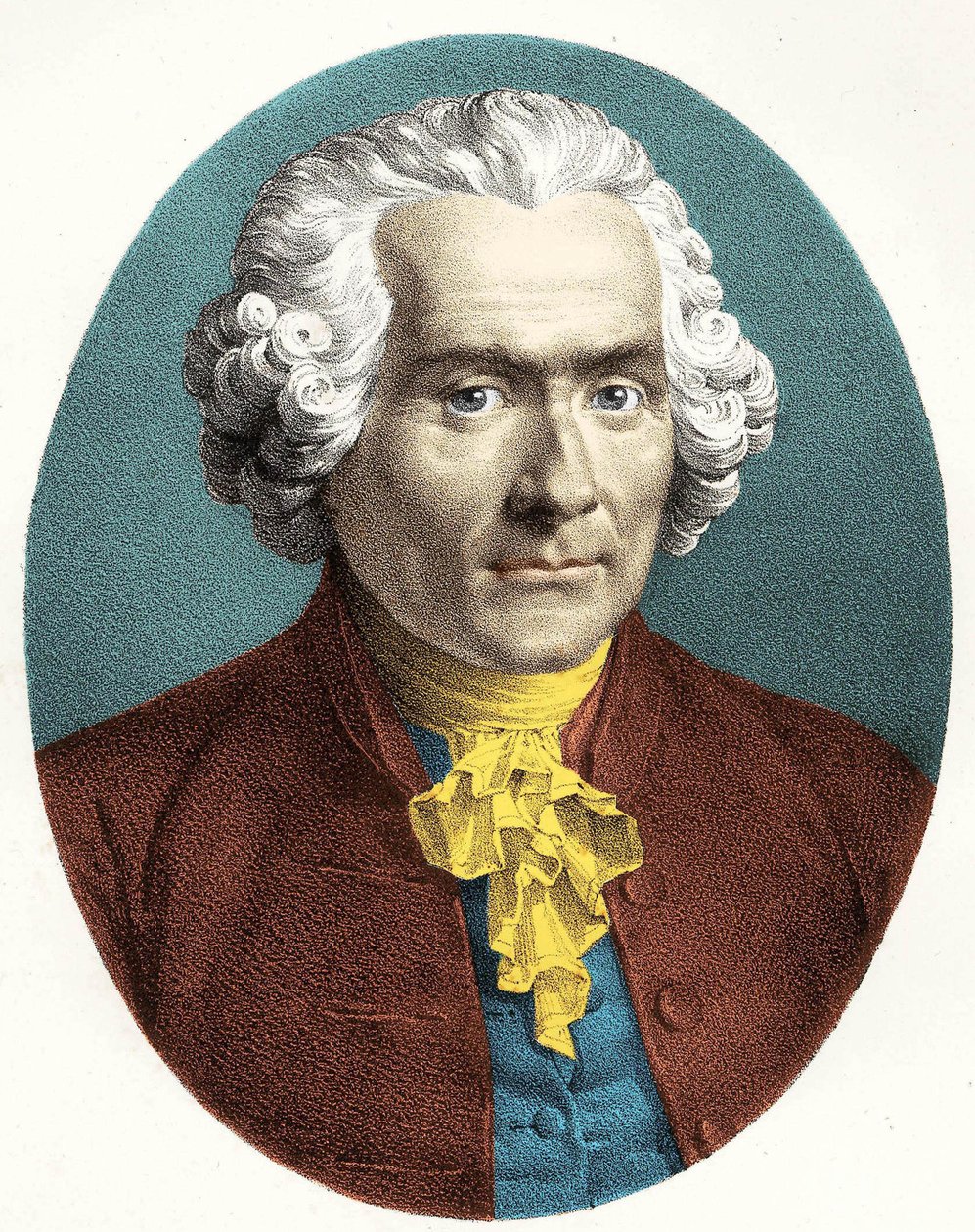 Portræt af Jean Jacques Rousseau (1712-1778). af Unknown artist