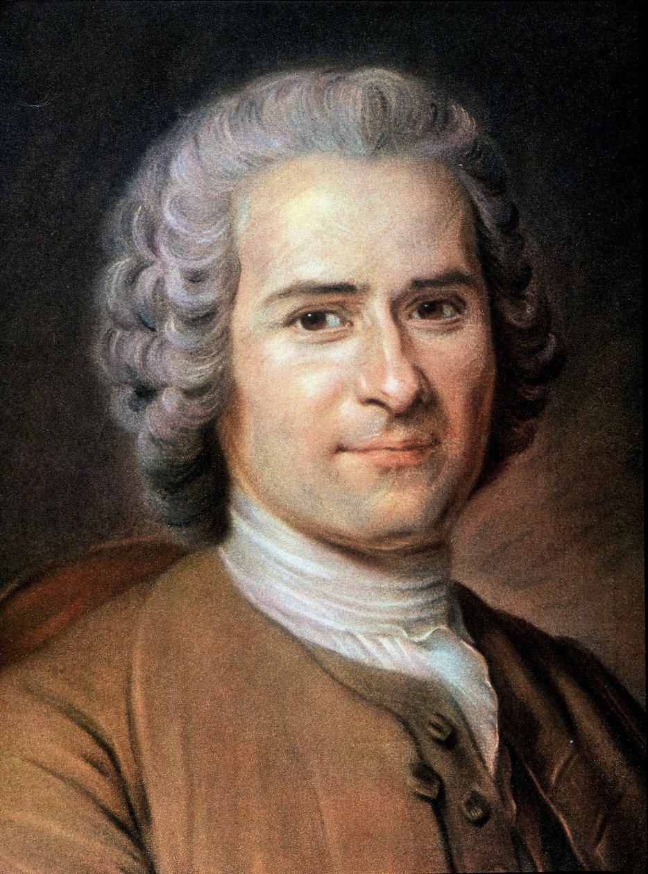 Portræt af Jean-Jacques Rousseau af Unknown artist
