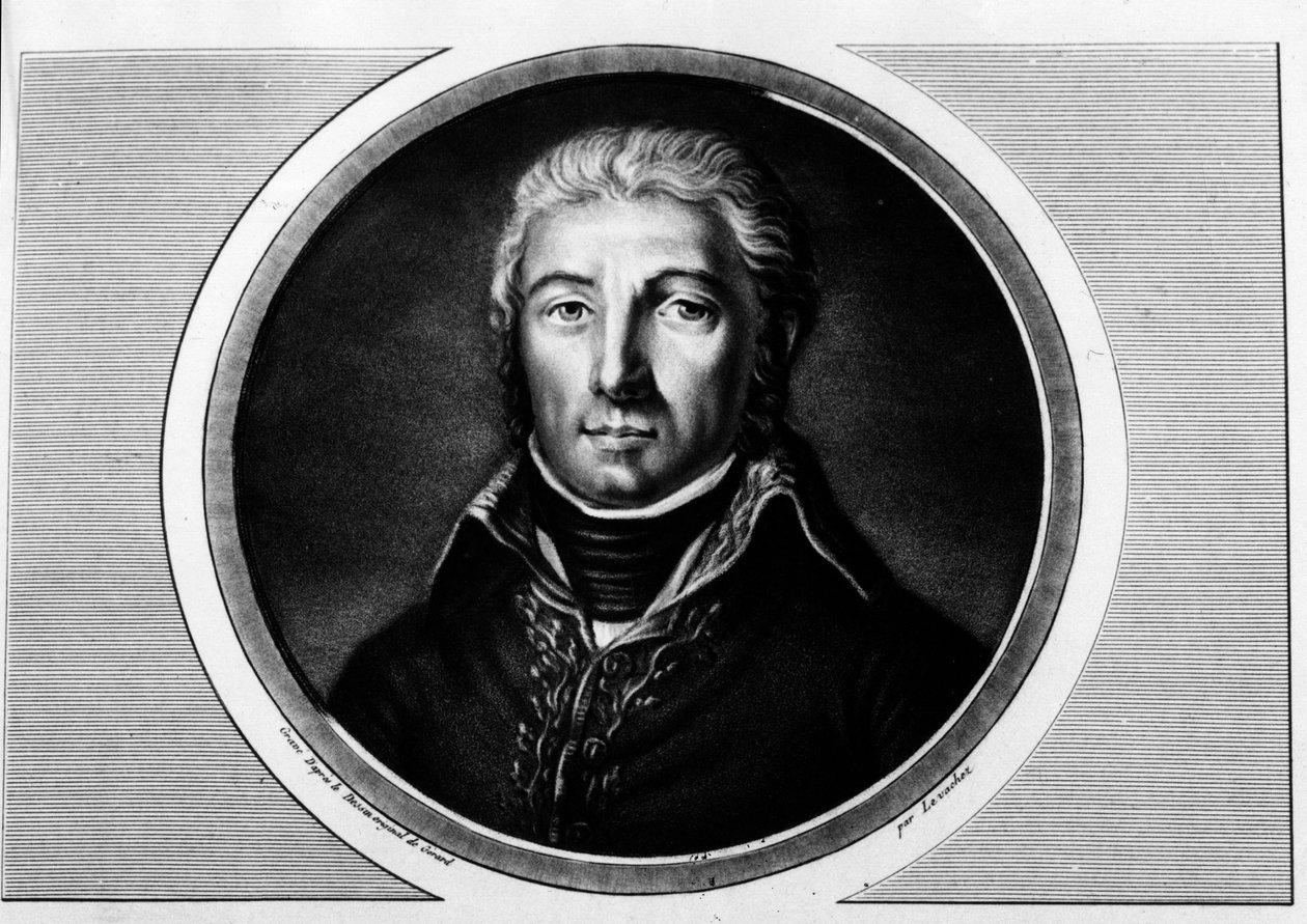 Portræt af Jean Victor (Jean-Victor) Moreau (1763-1813) general fra Armee du Rhine. Indgravering i "" Komplet samling af historiske malerier fra den franske revolution, i tre bind.""" 1804. af Unknown artist
