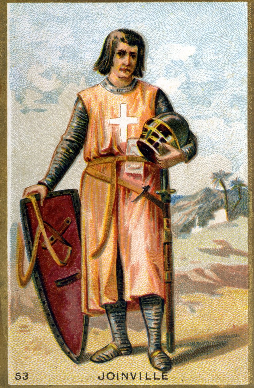 Portræt af Jean de Joinville (1225 - 1317) fransk klummeskribent. Kromolitografi af det 19. århundrede. af Unknown artist