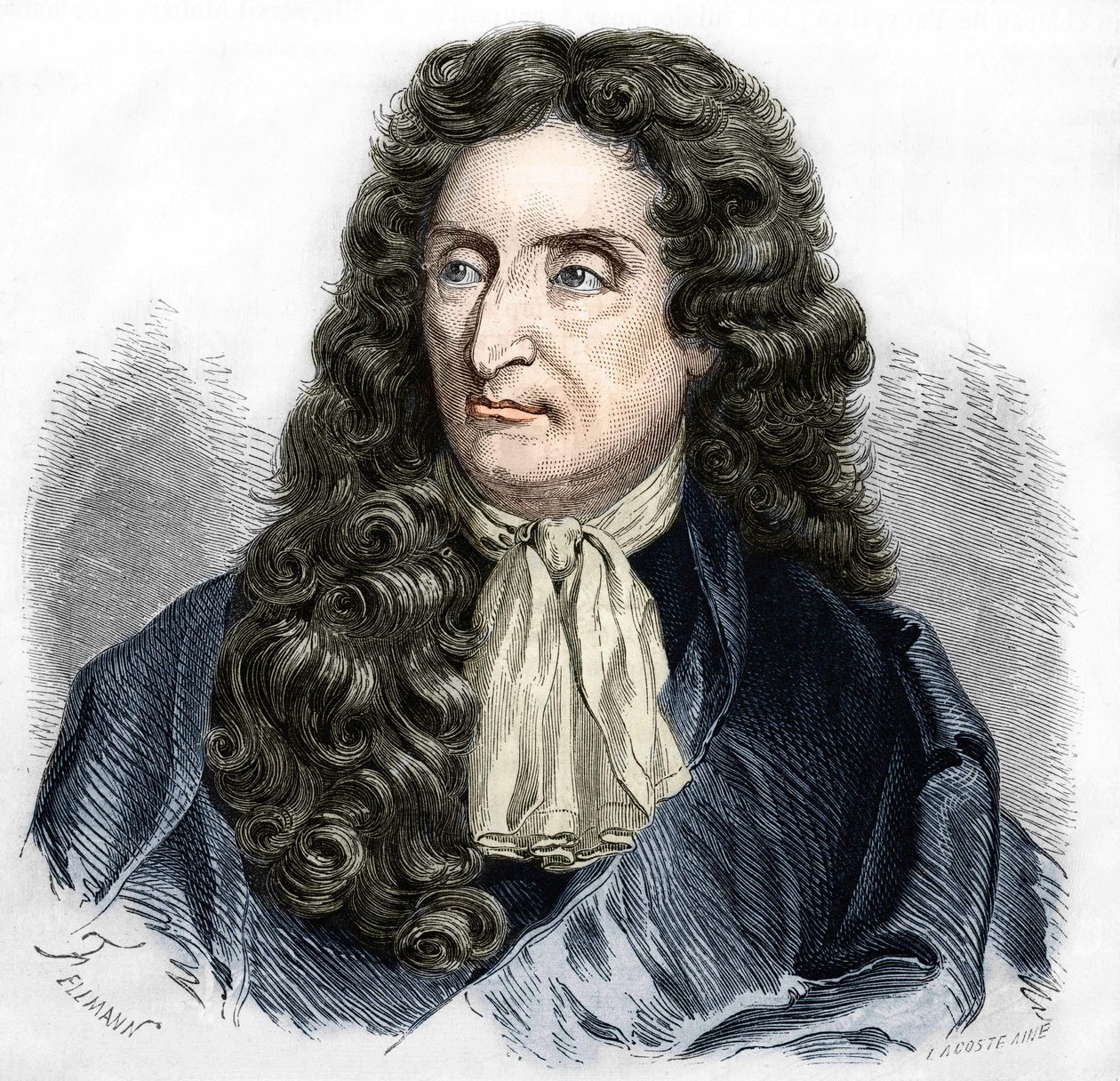 Portræt af Jean de La Fontaine (1621-1695), fransk digter. af Unknown artist