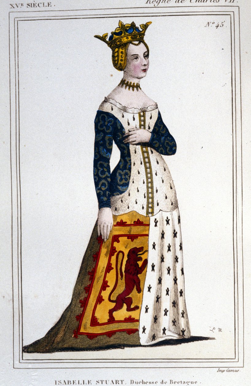 Portræt af Jeanne - Isabelle Stuart (1426 - 1494/9), hertuginde af Bretagne. af Unknown artist