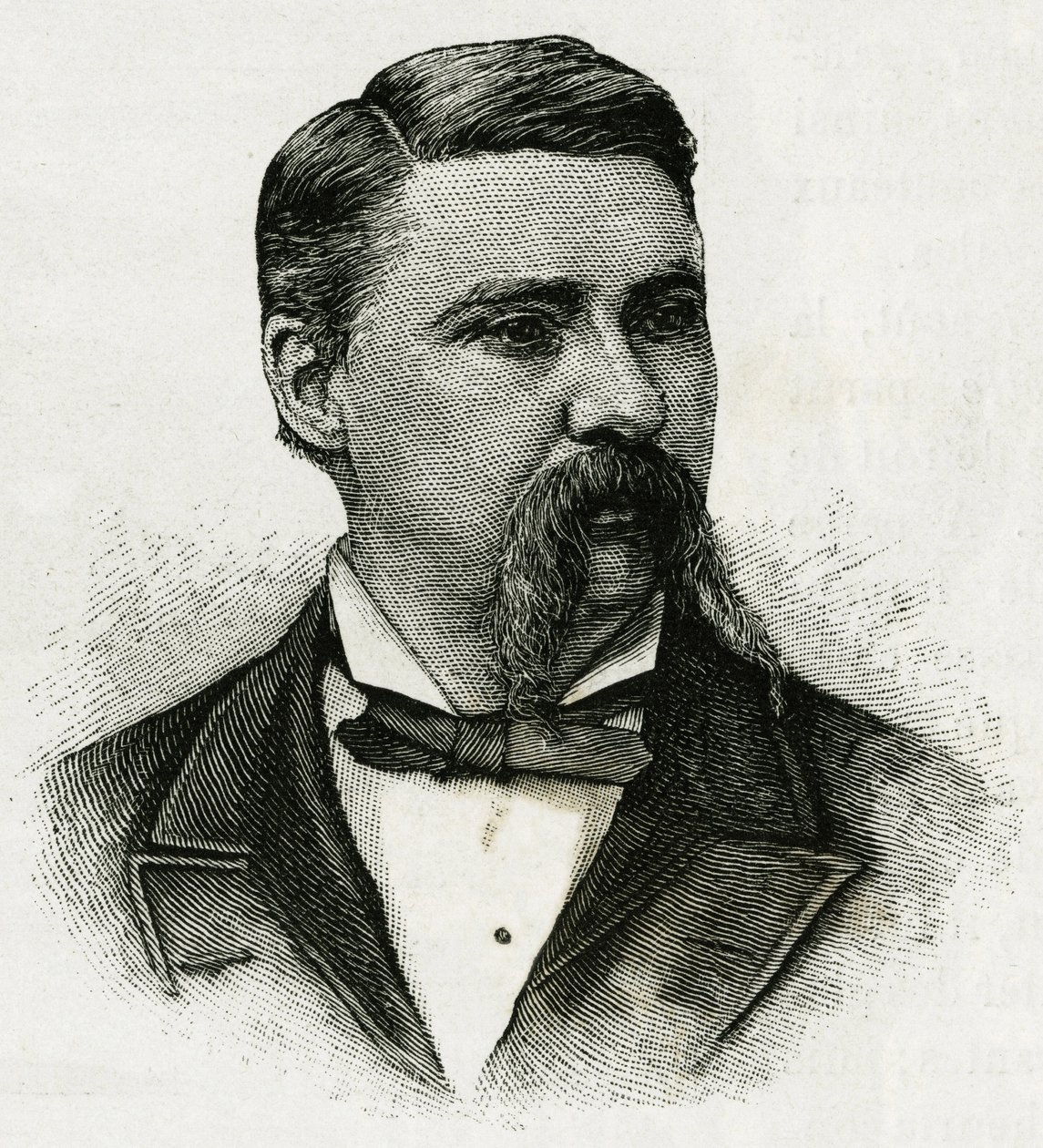 Portræt af Jerome J.Collins, meteorolog fra La Jeannette-besætningen, til missionen mod nord. Indgravering til illustration af "Jeannettens rejse"" i 1879-1881, dagbog for kaptajn G.W. De Long. Udgivet i Le Tour du monde, nouveau journal des voya af Unknown artist