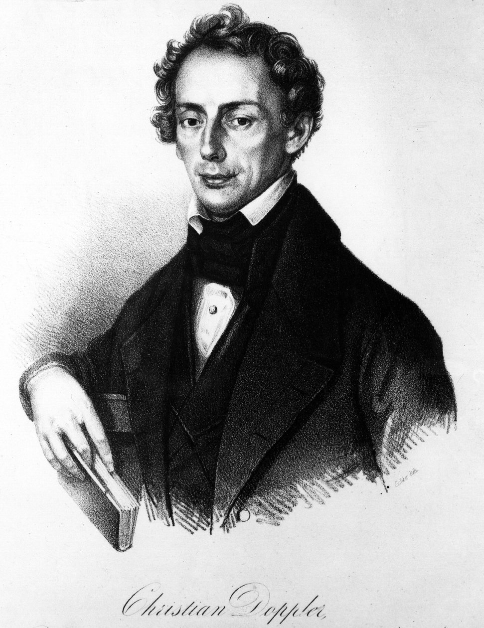 Portræt af Johann Christian Doppler (1803-1853). Østrigsk fysiker. af Unknown artist