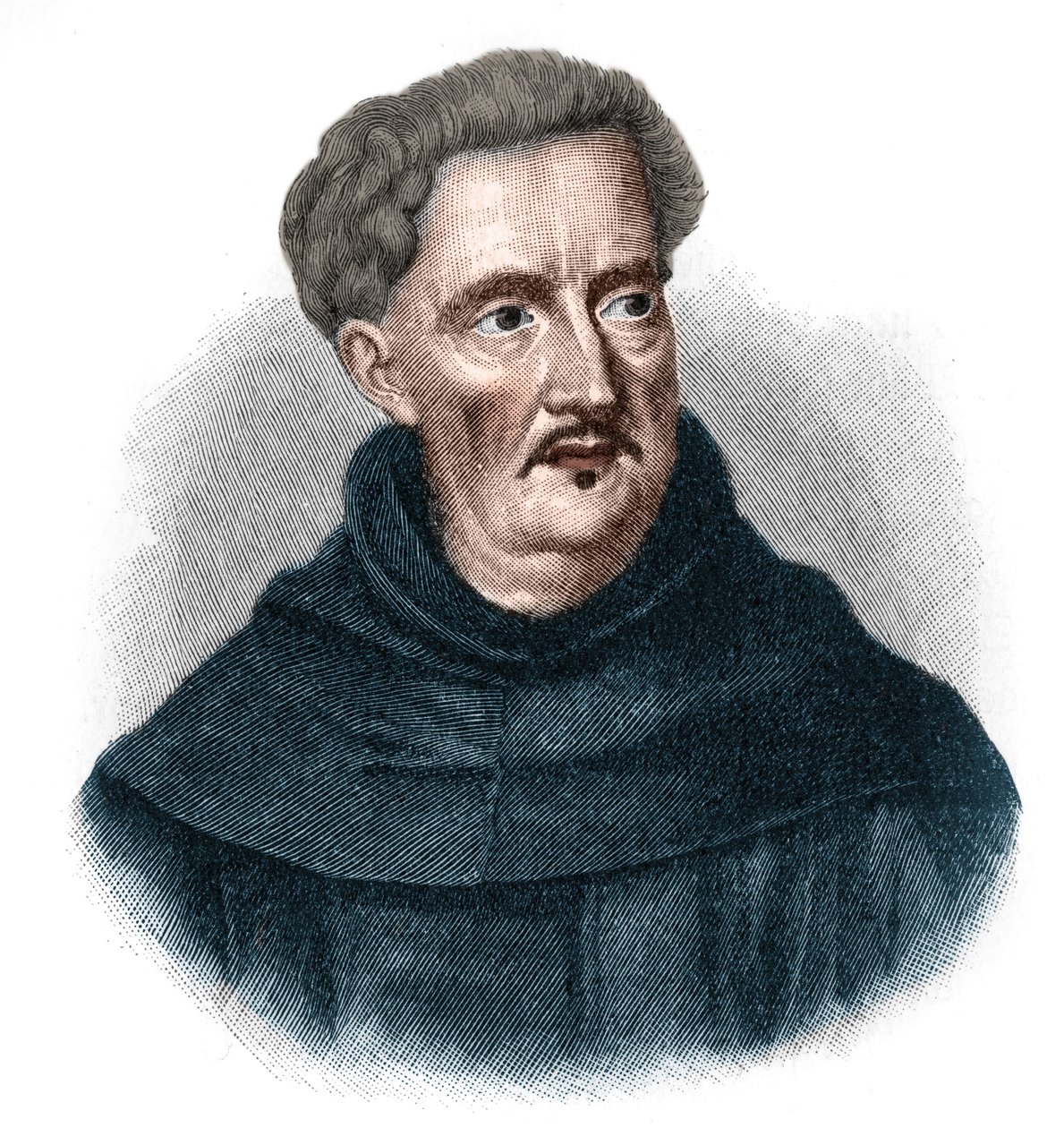 Portræt af Johann Ulrich Megerle, dit Abraham a Sancta (Saint) Clara 1607-1680. Populær forudsigelse for barokke Østrig. af Unknown artist