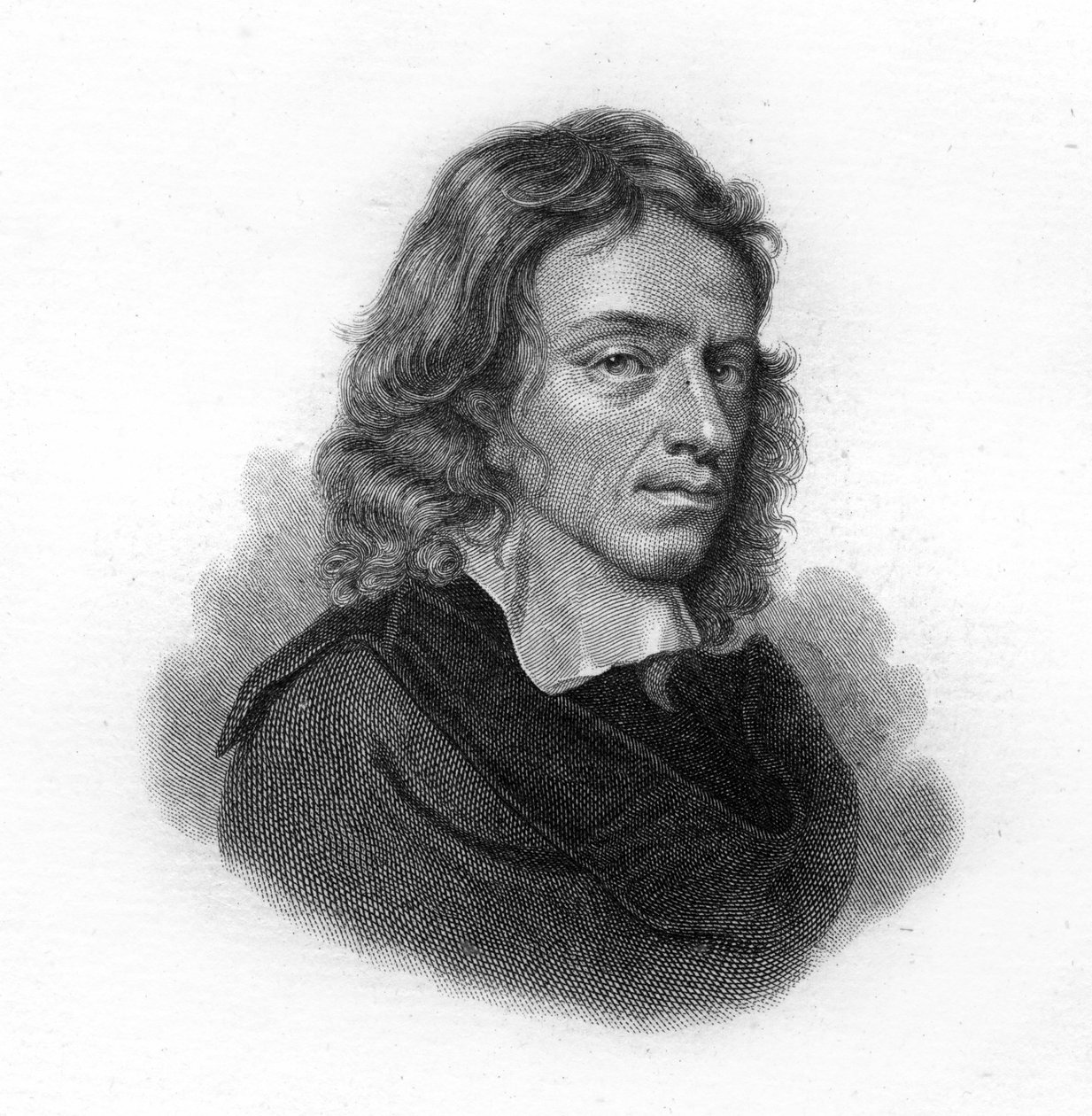 Portræt af John Milton, engelsk digter og essayist (1608 - 1674) af Unknown artist