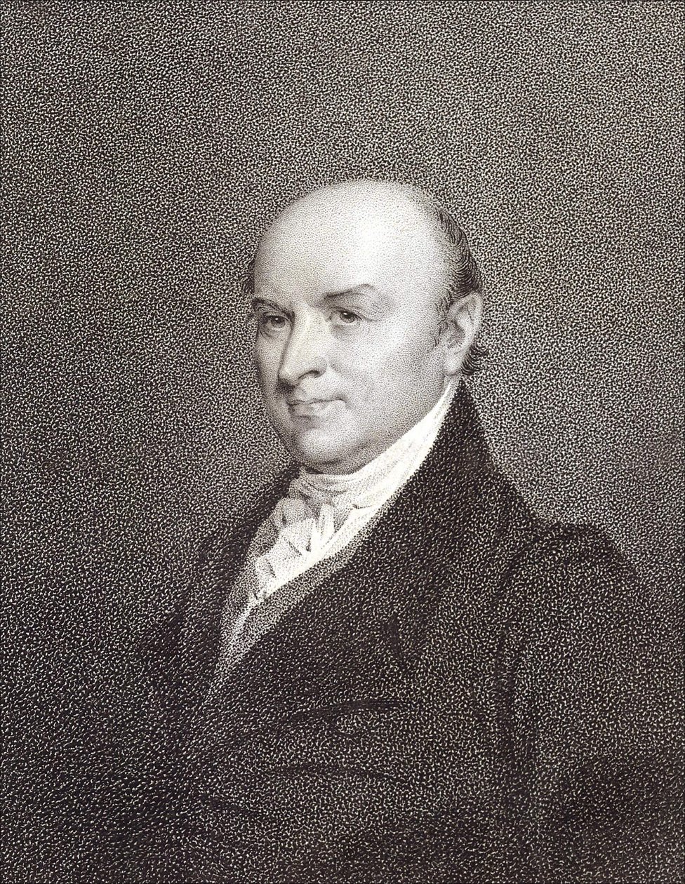 Portræt af John Quincy Adams (1767 - 1848), søn af præsident John Adams og præsident for USA (1825 - 1829). Gravering sd. 19. århundrede. af Unknown artist