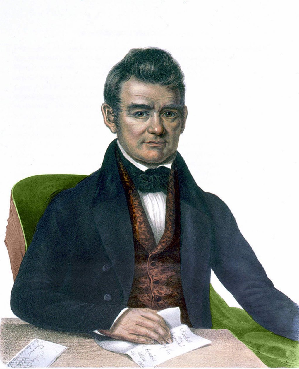 Portræt af John Ross, gravering 1843. af Unknown artist