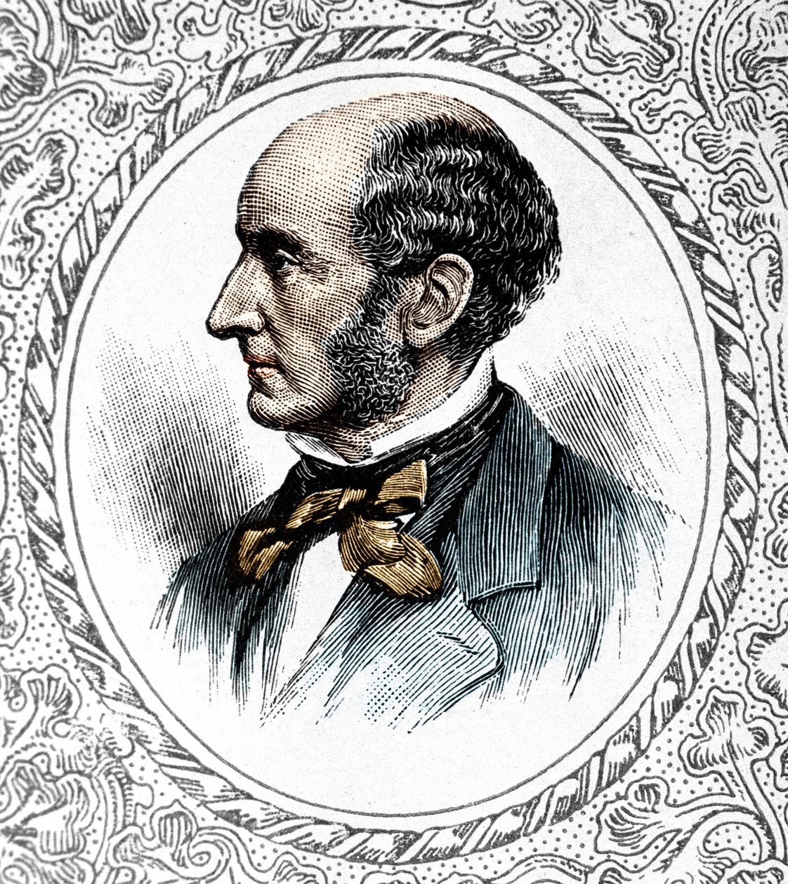 Portræt af John Stuart Mill. Britisk filosof og økonom 1806 til 1873 af Unknown artist