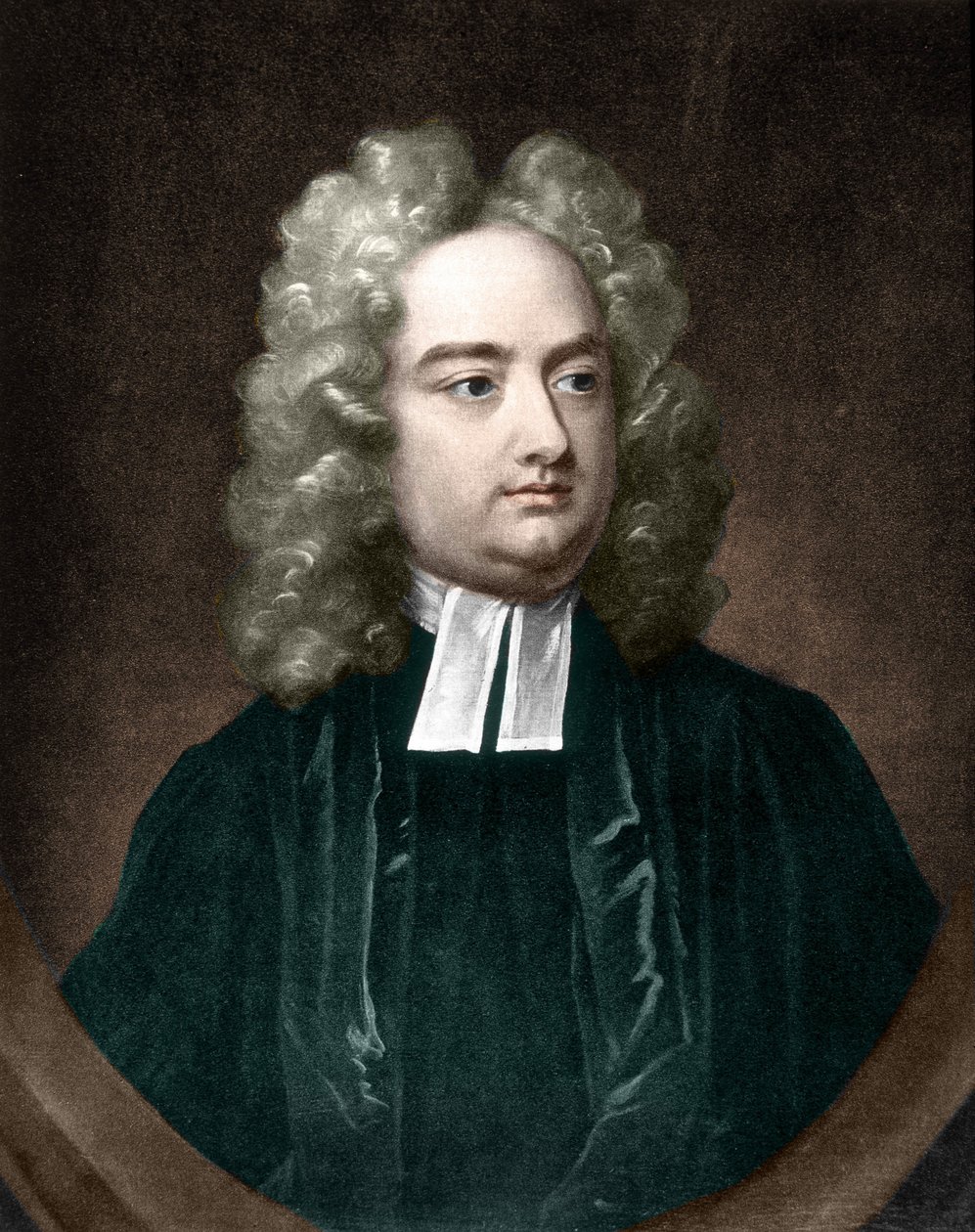 Portræt af Jonathan Swift. Irsk forfatter (1667 til 1745). af Unknown artist