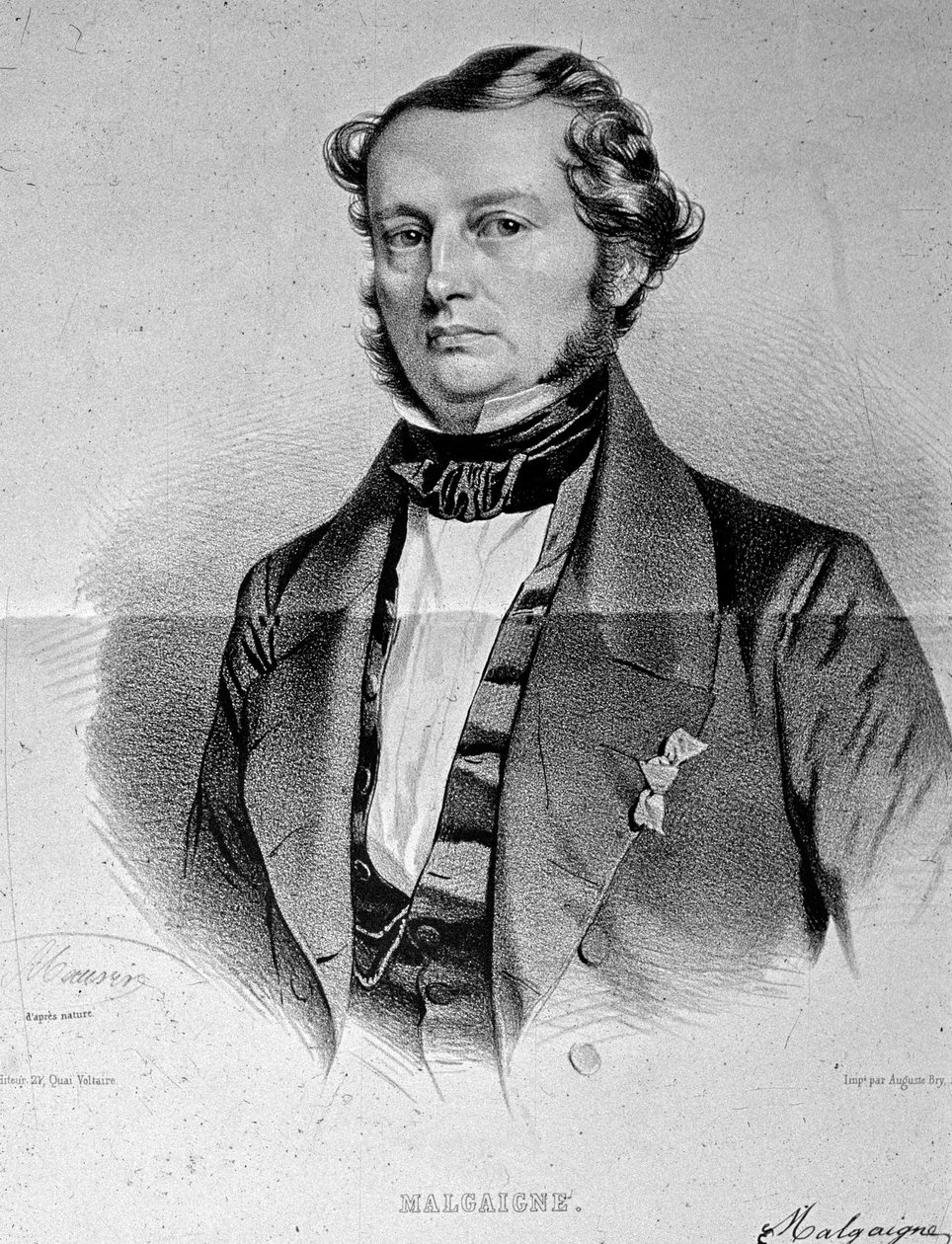Portræt af Joseph François Malgaigne (1806-1865) af Unknown artist
