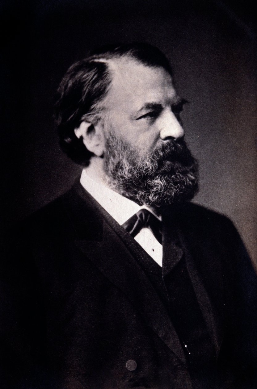 Portræt af Joseph Joachim (1831-1907) ungarsk violinist, komponist og instruktør Fotografi. Milano, biblioteca del conservatorio af Unknown artist