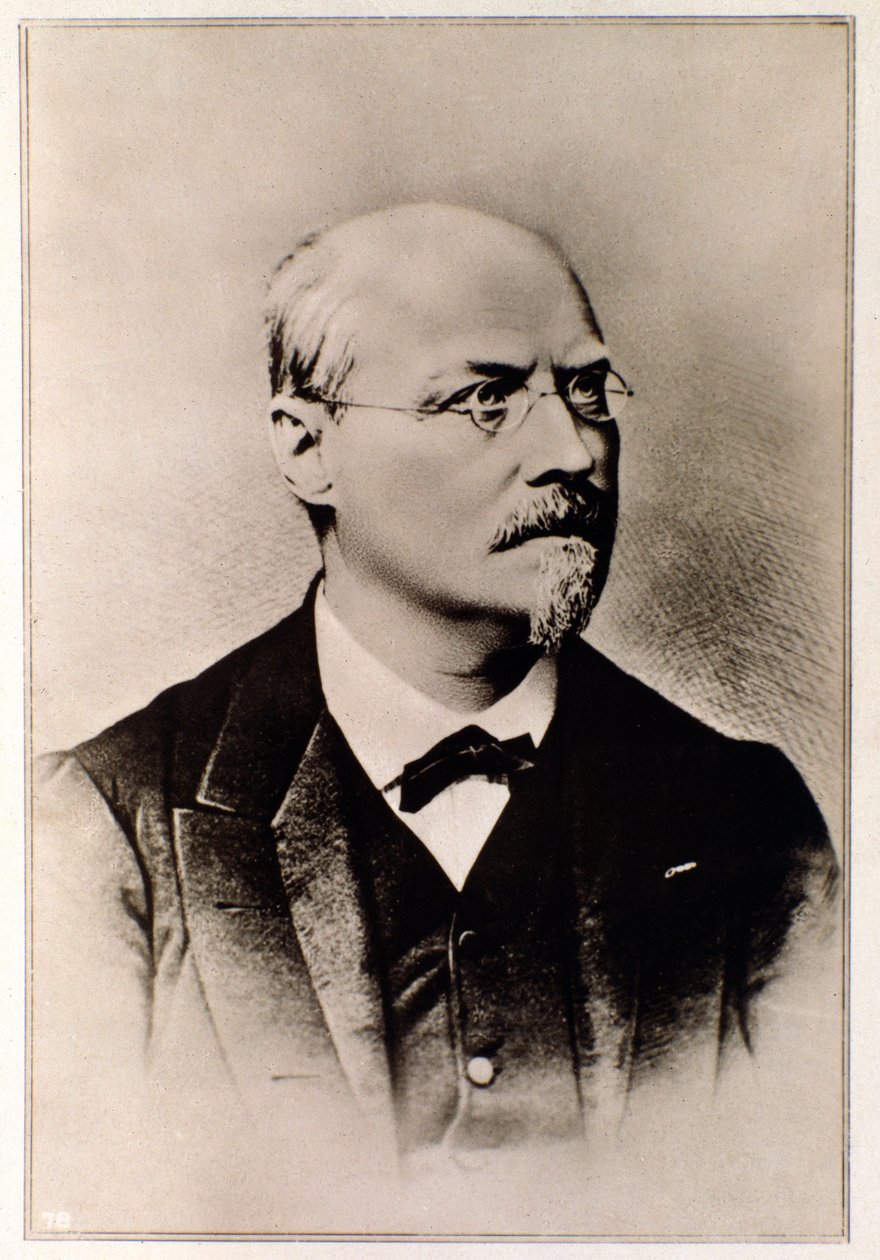 Portræt af Joseph Joachim Raff (gravering af Unknown artist