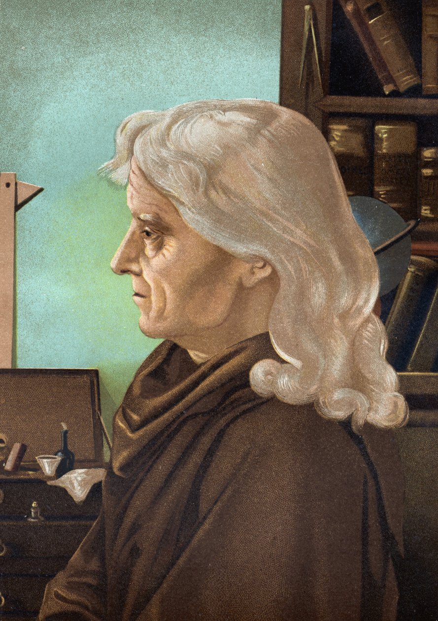 Portræt af Joseph Jérôme Lefrançois de Lalande, fransk astronom (1732 til 1807). fra "La Ciencia y sus Hombres" af Louis Figuier. Barcelona 1881 af Unknown artist
