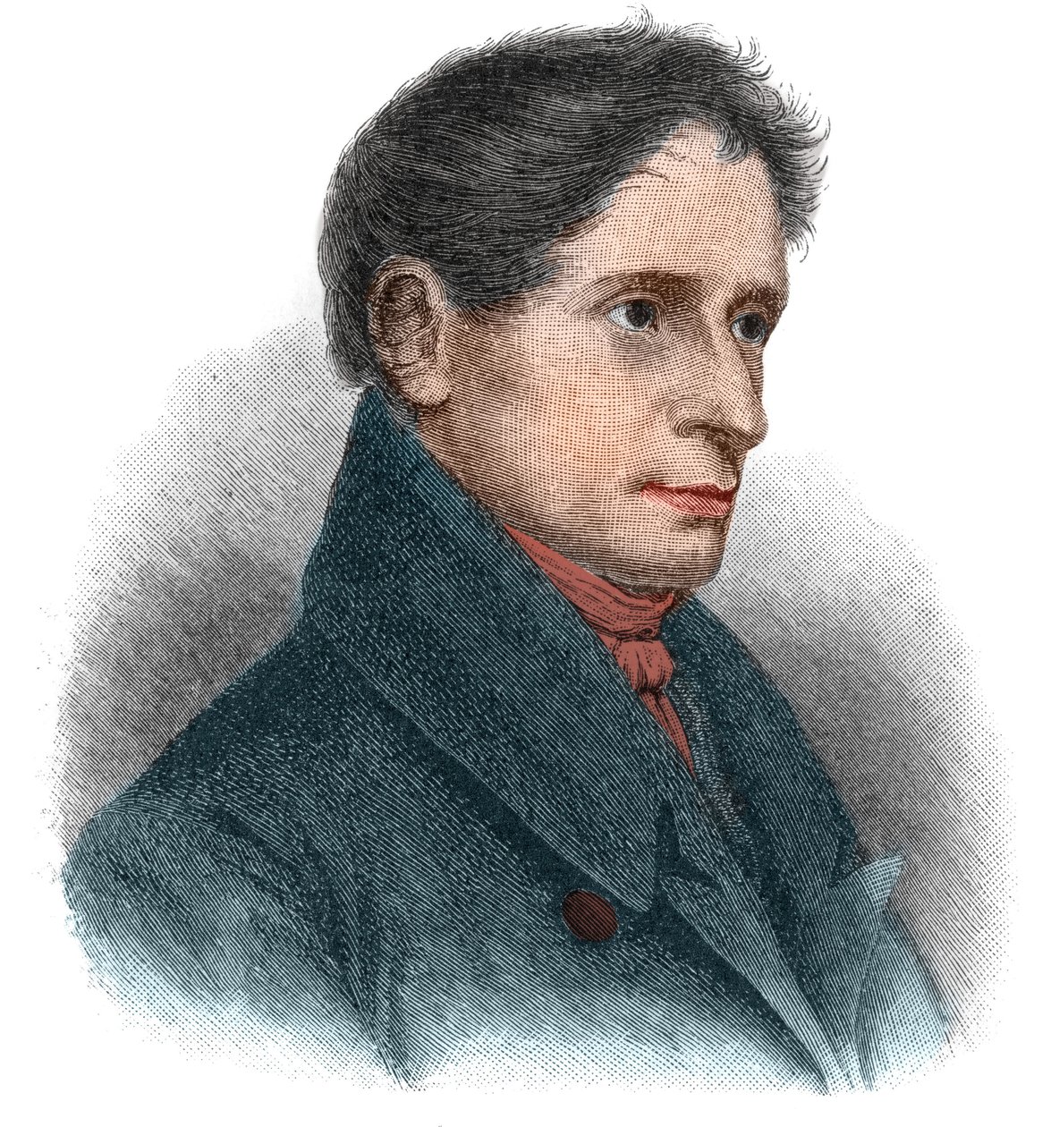 Portræt af Joseph Karl Benedikt von Eichendorff (1788-1857), tysk digter og romanforfatter. af Unknown artist