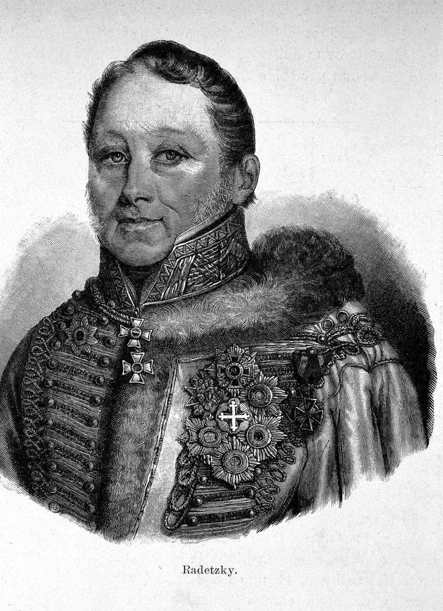 Portræt af Joseph Radetzky, greve von Radetz (1766 - 1858), østrigsk feltmarechal. af Unknown artist