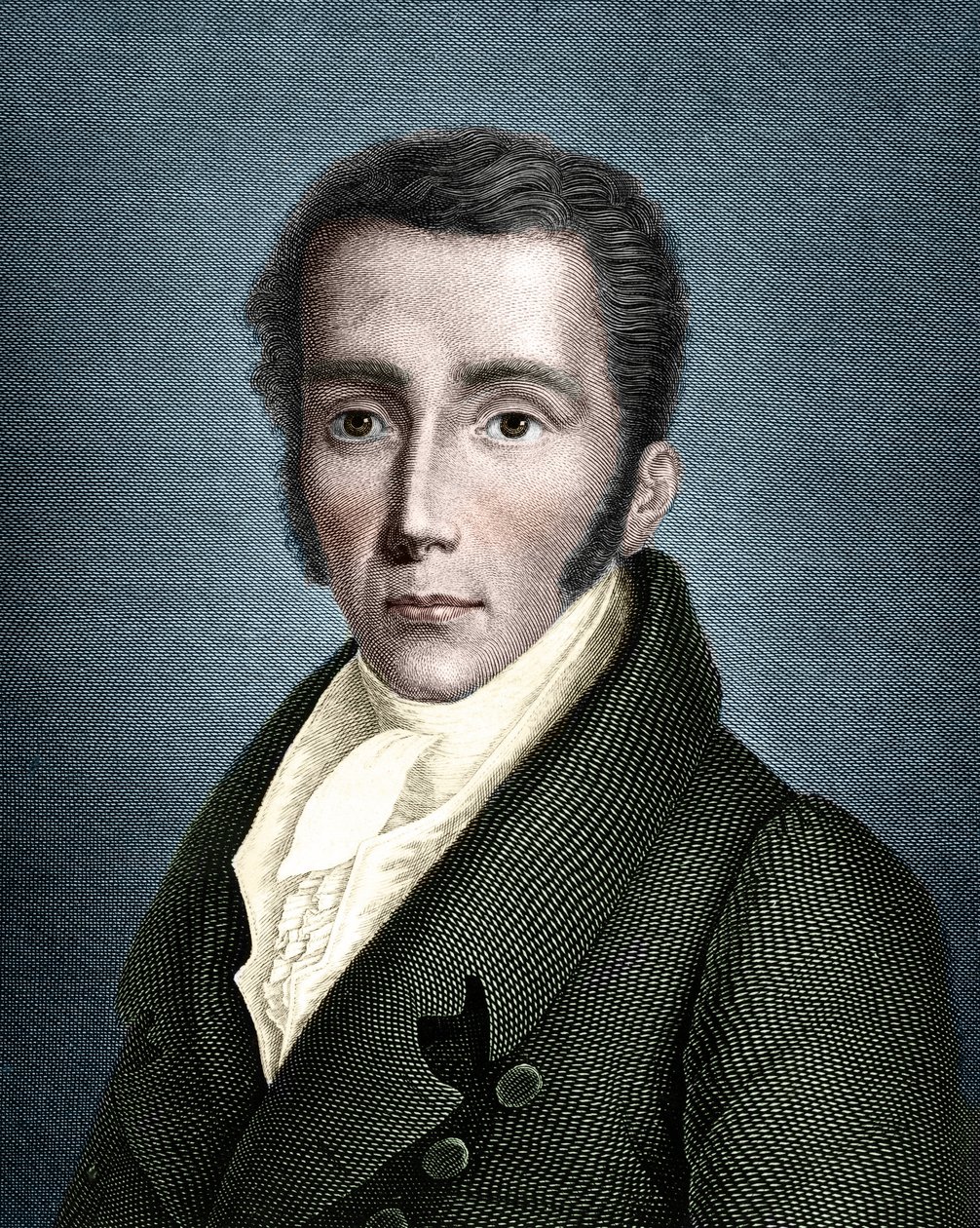 Portræt af Joseph von Fraunhofer (1787 - 1826) tysk optiker og fysiker, grundlægger af spektroskopi. af Unknown artist