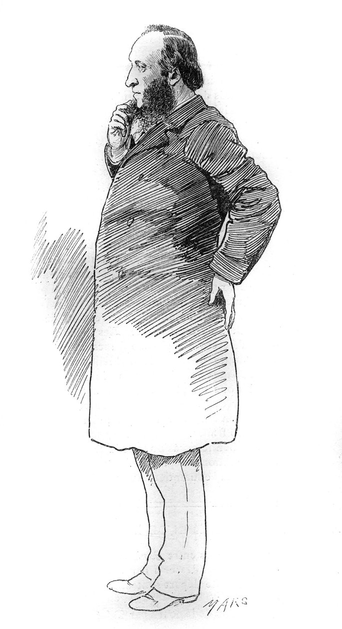 Portræt af Jules Ferry (1832-1893), fransk politiker, formand for Ministerrådet. Gravering i "" Le Monde Illustré"" af Unknown artist