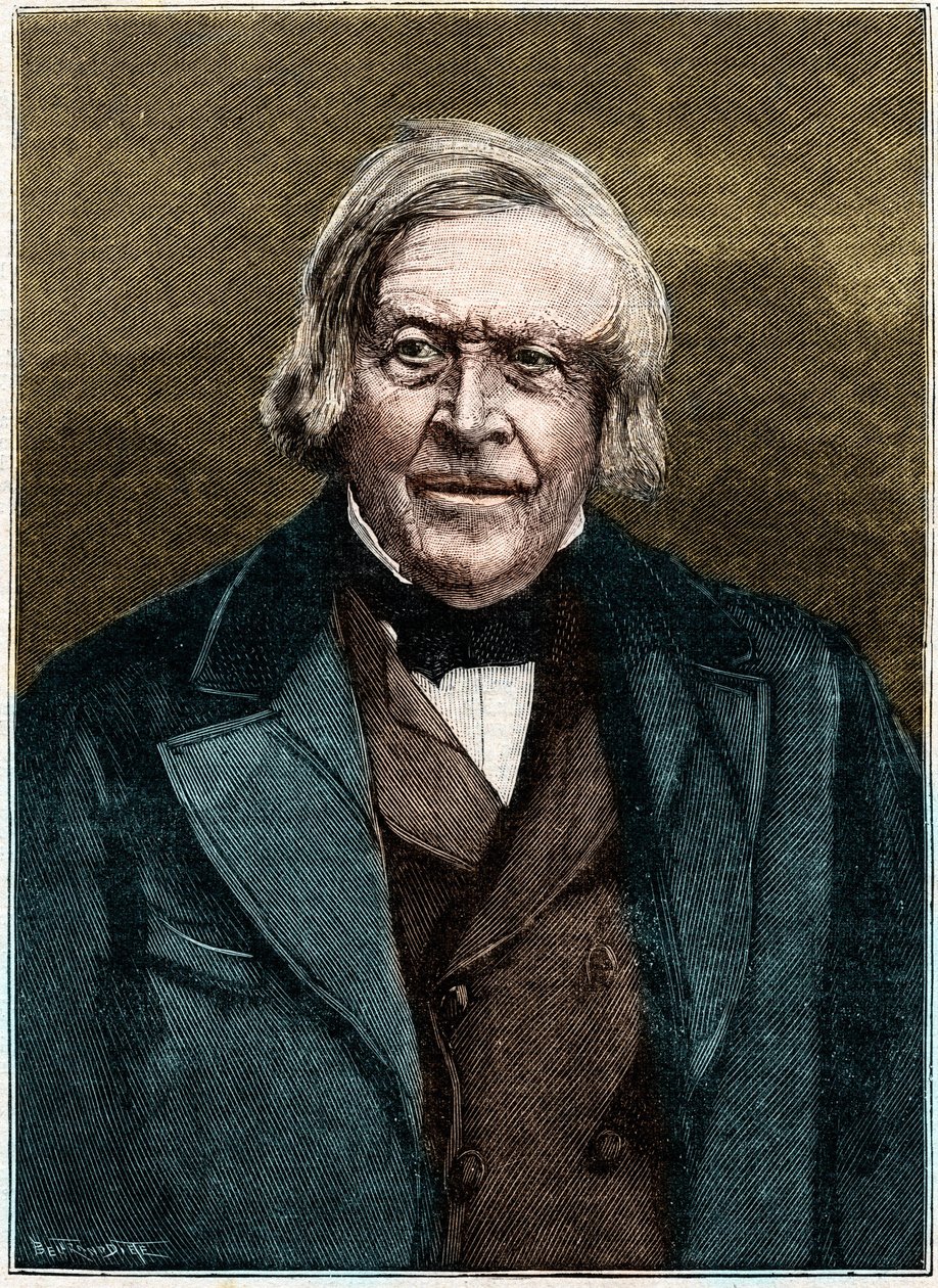 Portræt af Jules Michelet, fransk historiker og forfatter (1798 - 1874). af Unknown artist