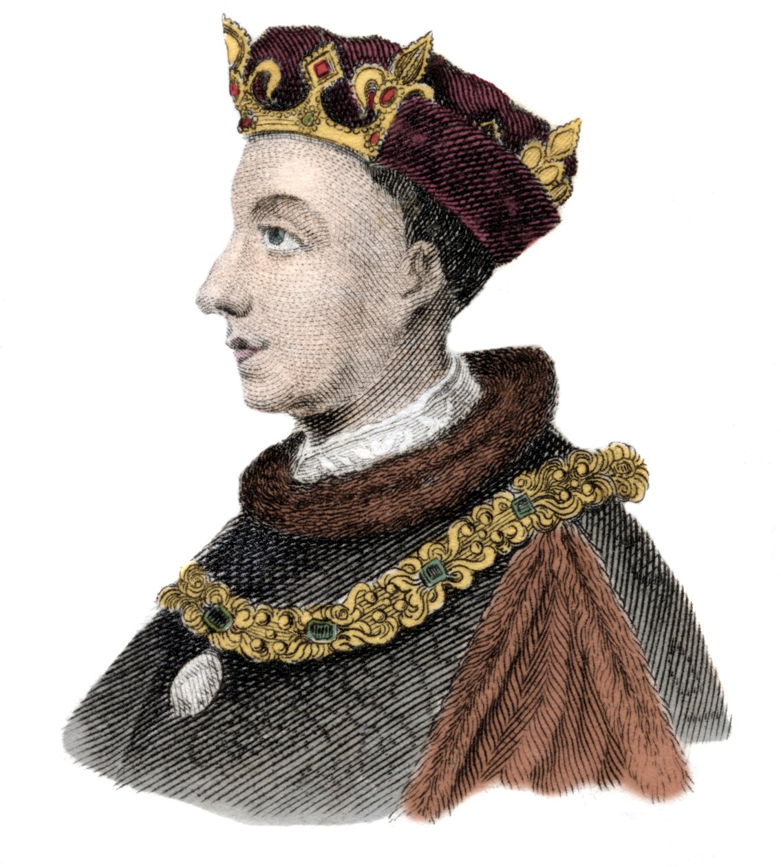 Portræt af kong Henrik V af England (1387-1422). af Unknown artist