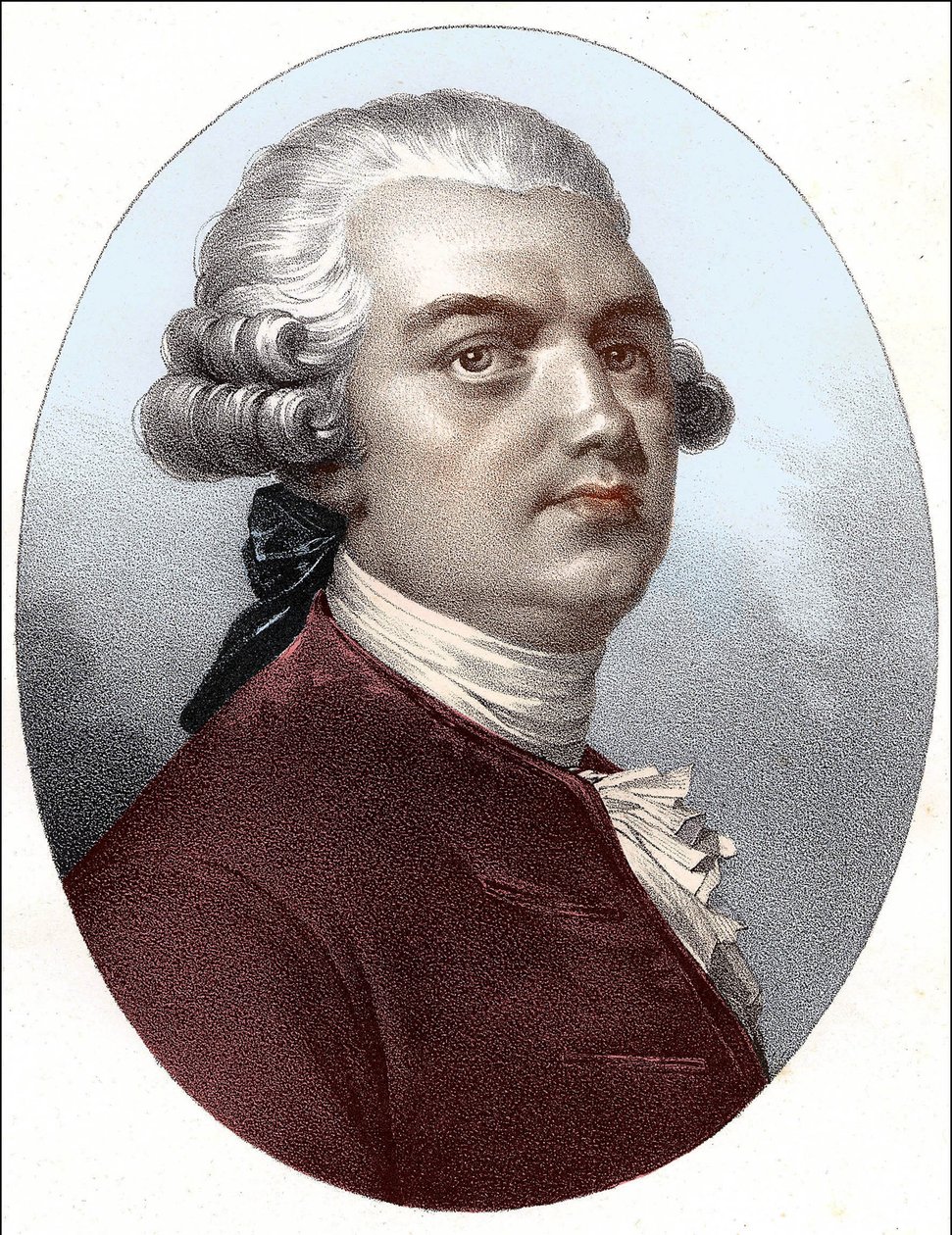 Portræt af Lekain (Henri Louis Cain (Henri-Louis Le Kain) (1729-1778) af Unknown artist
