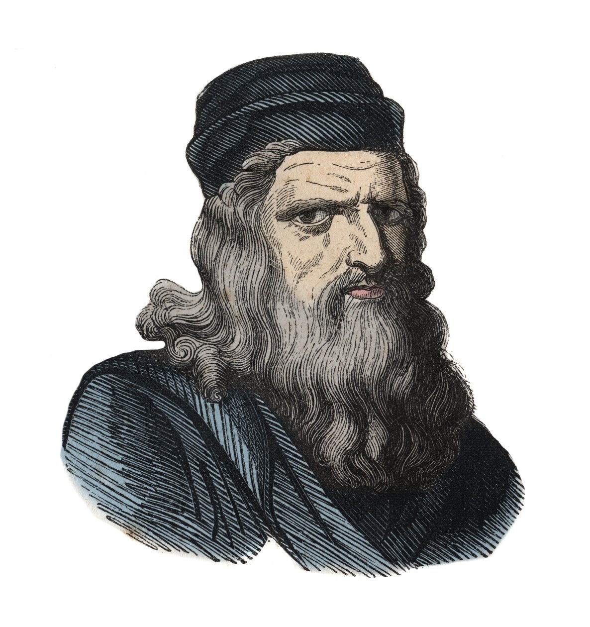 Portræt af Leonardo da Vinci (1452-1519). af Unknown artist