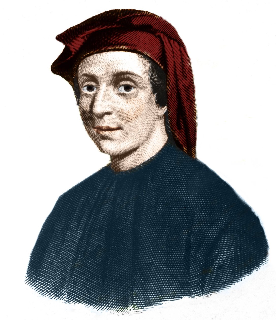Portræt af Leonardo Fibonacci (1170-1245). (Leonard af Pisa). italiensk matematiker. af Unknown artist