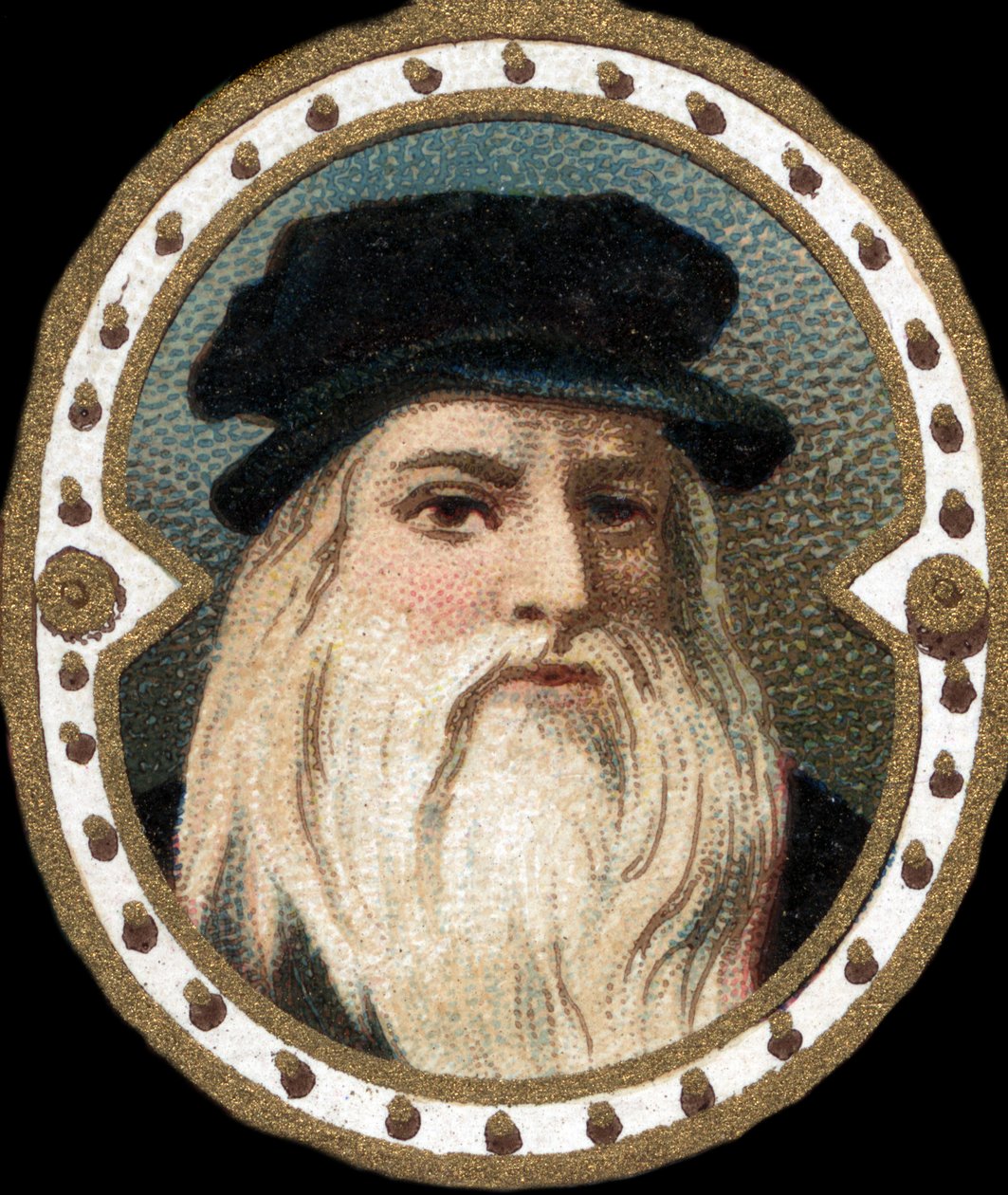 Portræt af Leonardo da Vinci (1452 - 1519) (Leonardo da Vinci). af Unknown artist