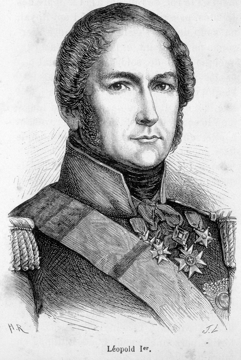 Portræt af Leopold I af Sachsen Cobourg Gotha (Sachsen-Coburg-Gotha af Unknown artist