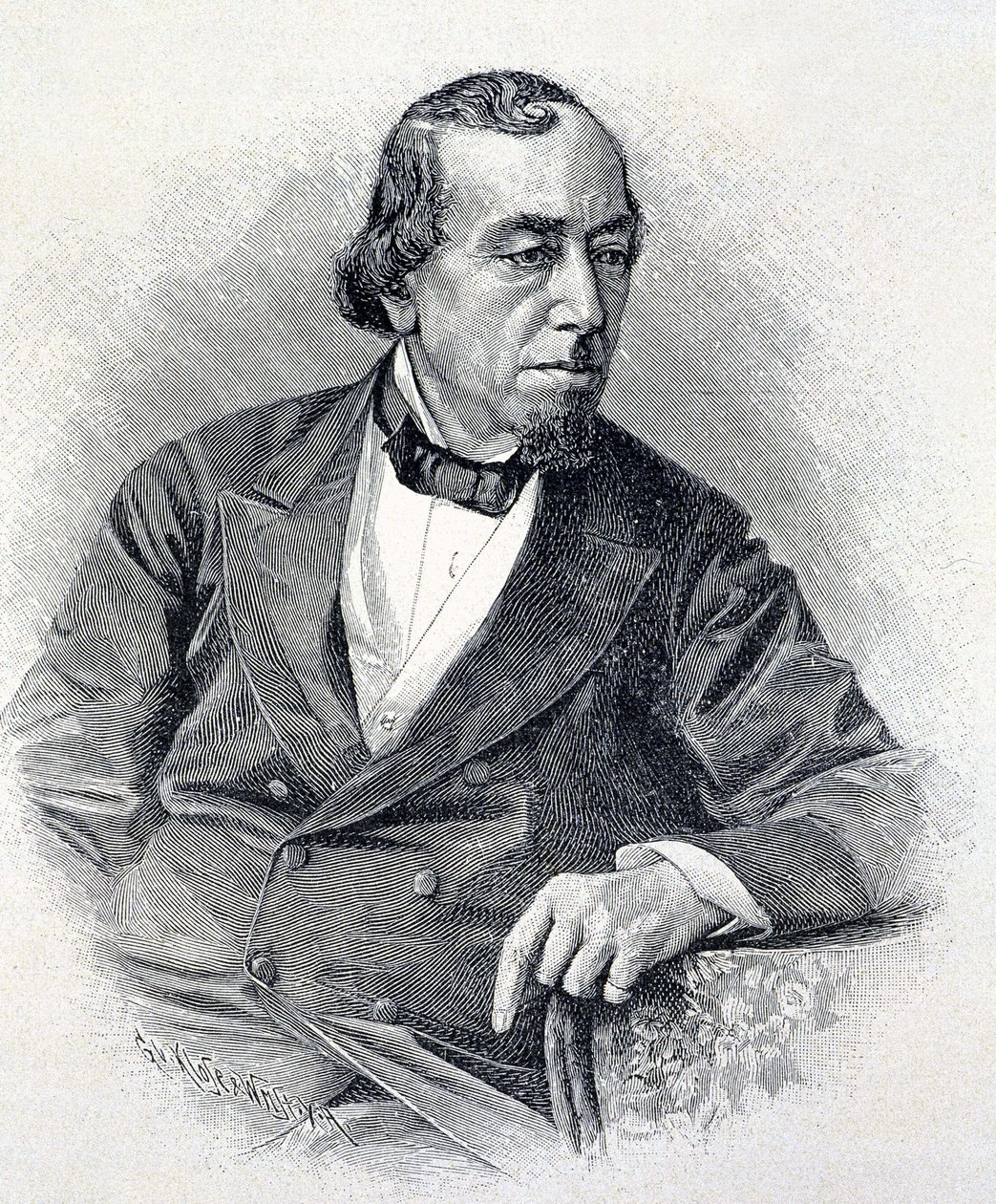 Portræt af Lord Beaconsfield, Benjamin Disraeli af Unknown artist