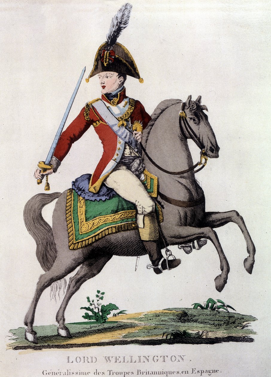 Portræt af Lord Wellington (1769 - 1852), generalist for britiske tropper i Spanien. af Unknown artist