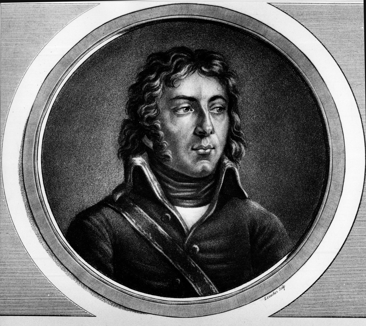 Portræt af Louis Charles Antoine Desaix de Veygoux (1768-1800), fransk general. i ""Fuldstændig samling af historiske billeder af den franske revolution, i tre bind."" 1804. af Unknown artist