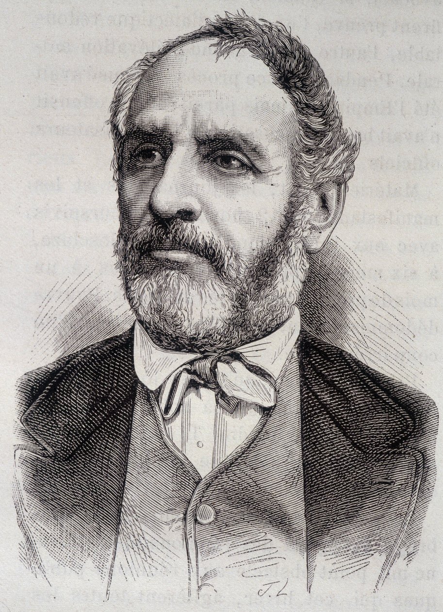 Portræt af Louis Charles Delescluze, fransk journalist og politiker (1809-1871) af Unknown artist