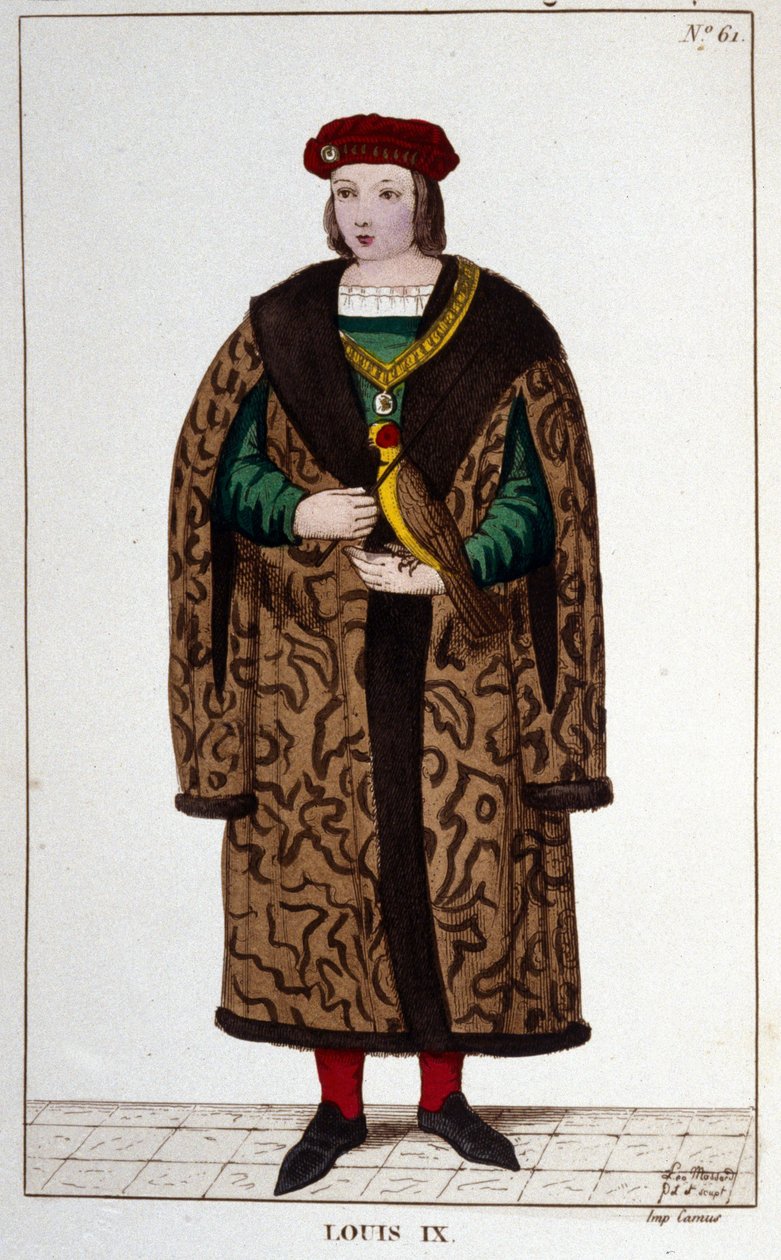 Portræt af Louis IX eller Saint Louis (1214 - 1270). af Unknown artist
