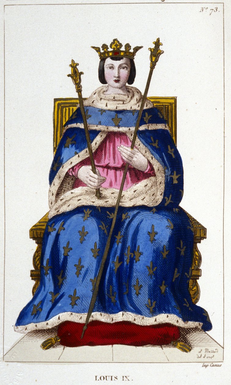 Portræt af Louis IX eller Saint Louis (1214 - 1270). af Unknown artist