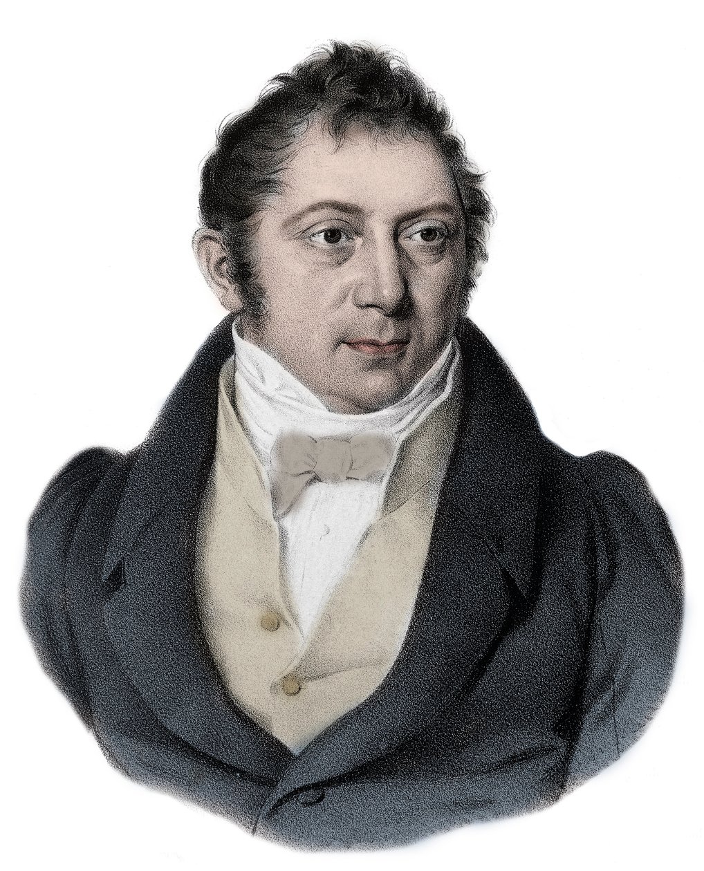 Portræt af Louis Ludwig Spohr (1784 - 1859) tysk komponist, violinist og dirigent. af Unknown artist