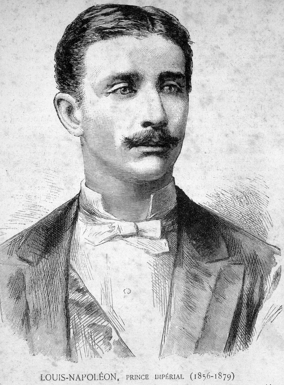 Portræt af Louis Napoleon, Prince Imperial (1856 - 1879) (søn af Napoleon III) - i "" Les Contemporains"", n.d. slutningen af det 19. århundrede. af Unknown artist