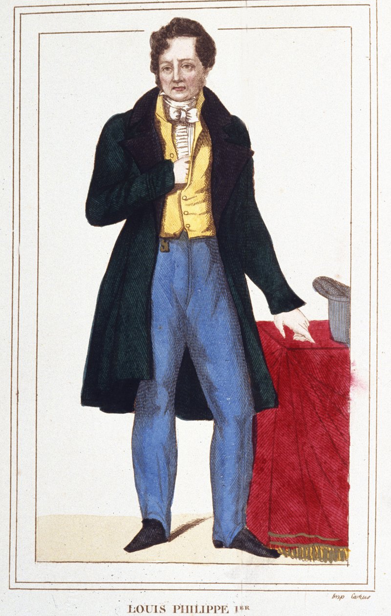 Portræt af Louis Philippe I, franskmændenes konge. stik fra 1830. af Unknown artist