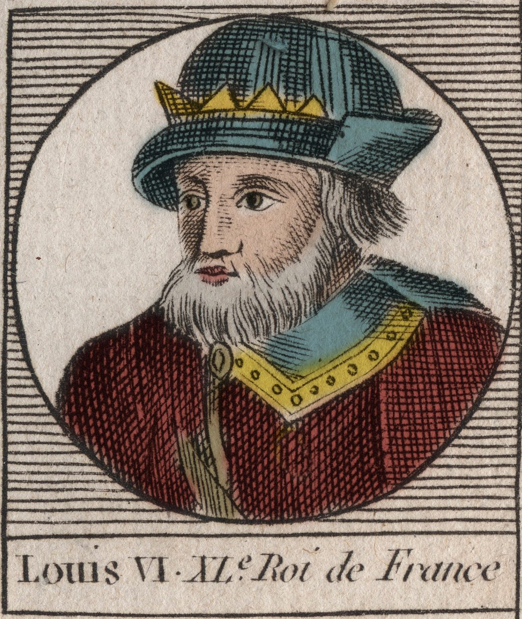 Portræt af Louis VI, kaldet The Fat - gravering fra "Instruction sur l