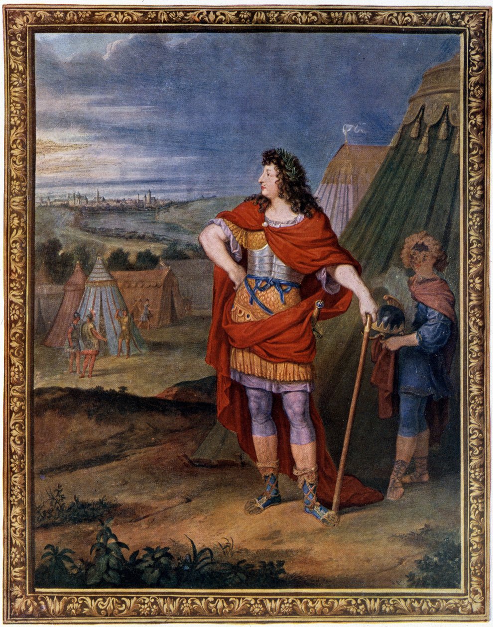 Portræt af Ludvig XIV klædt ud som romersk kejser. af Unknown artist