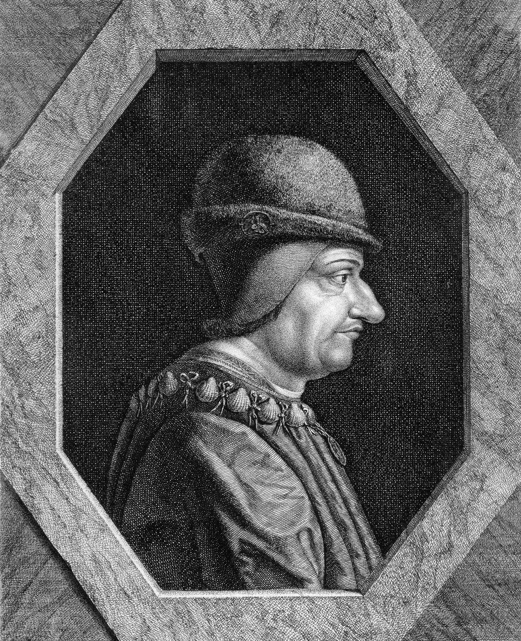 Portræt af Louis XI (1423 - 1483), konge af Frankrig. af Unknown artist