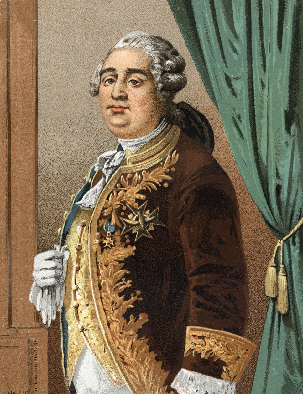Portræt af Louis XVI (1754 - 1793) konge af Frankrig efter "berømtheder mænd og kvinder". Barcelona 1877. af Unknown artist
